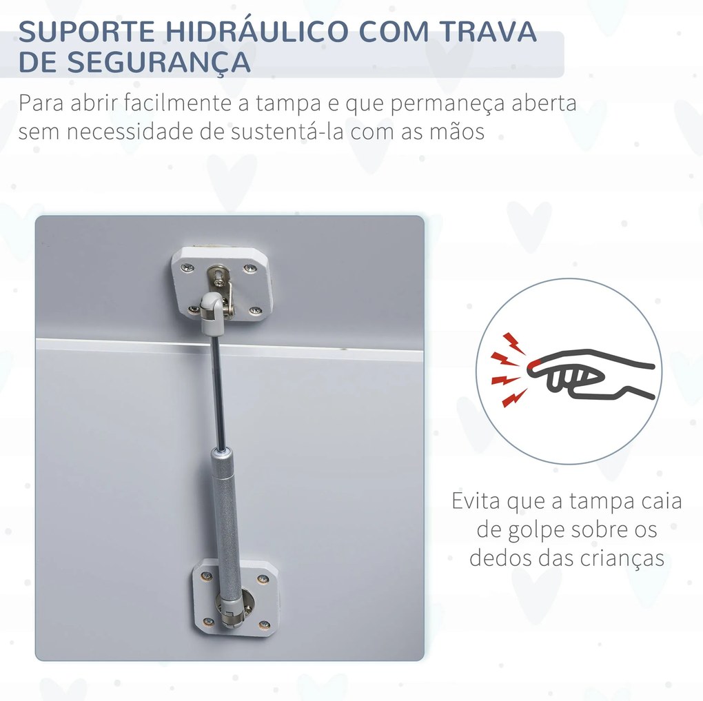 Caixa de Armazenamento de Madeira para Brinquedos Baú Organizador para