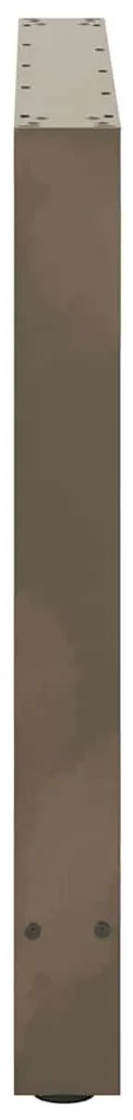 Pés para mesa de jantar em aço natural, 2 peças, 90x (72-73) cm, aço