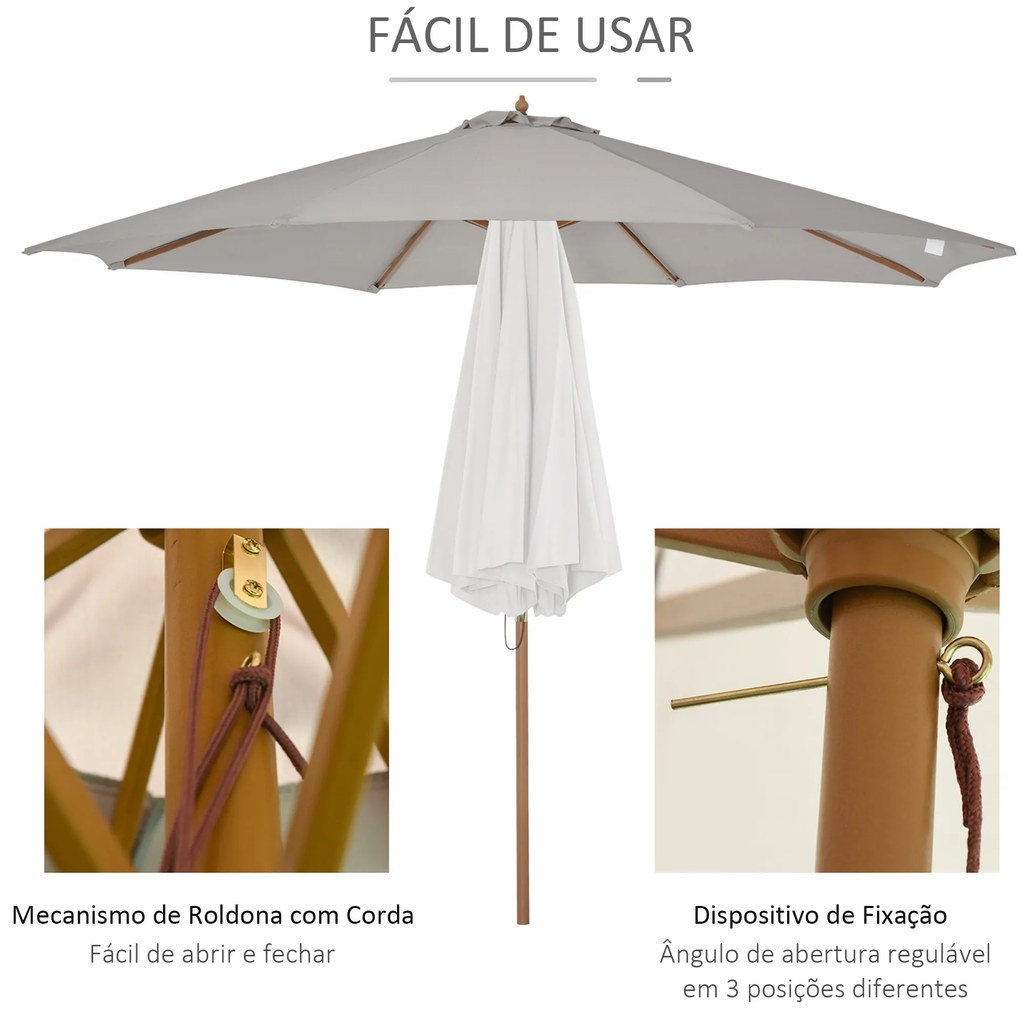 Guarda-sol de Jardim – Modelo Forli – 300x250 – Proteção Solar