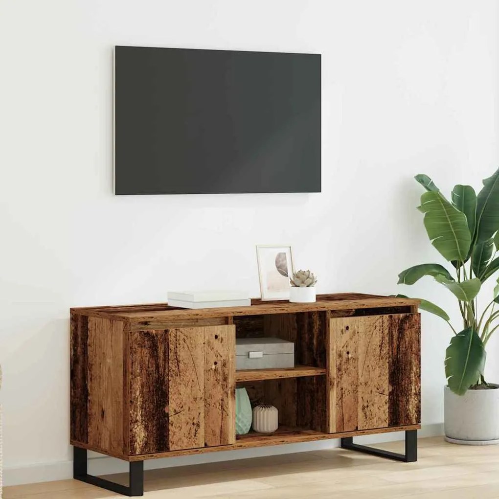vidaXL Gabinete para TV Madeira Antiga 104 x 35 x 50 cm