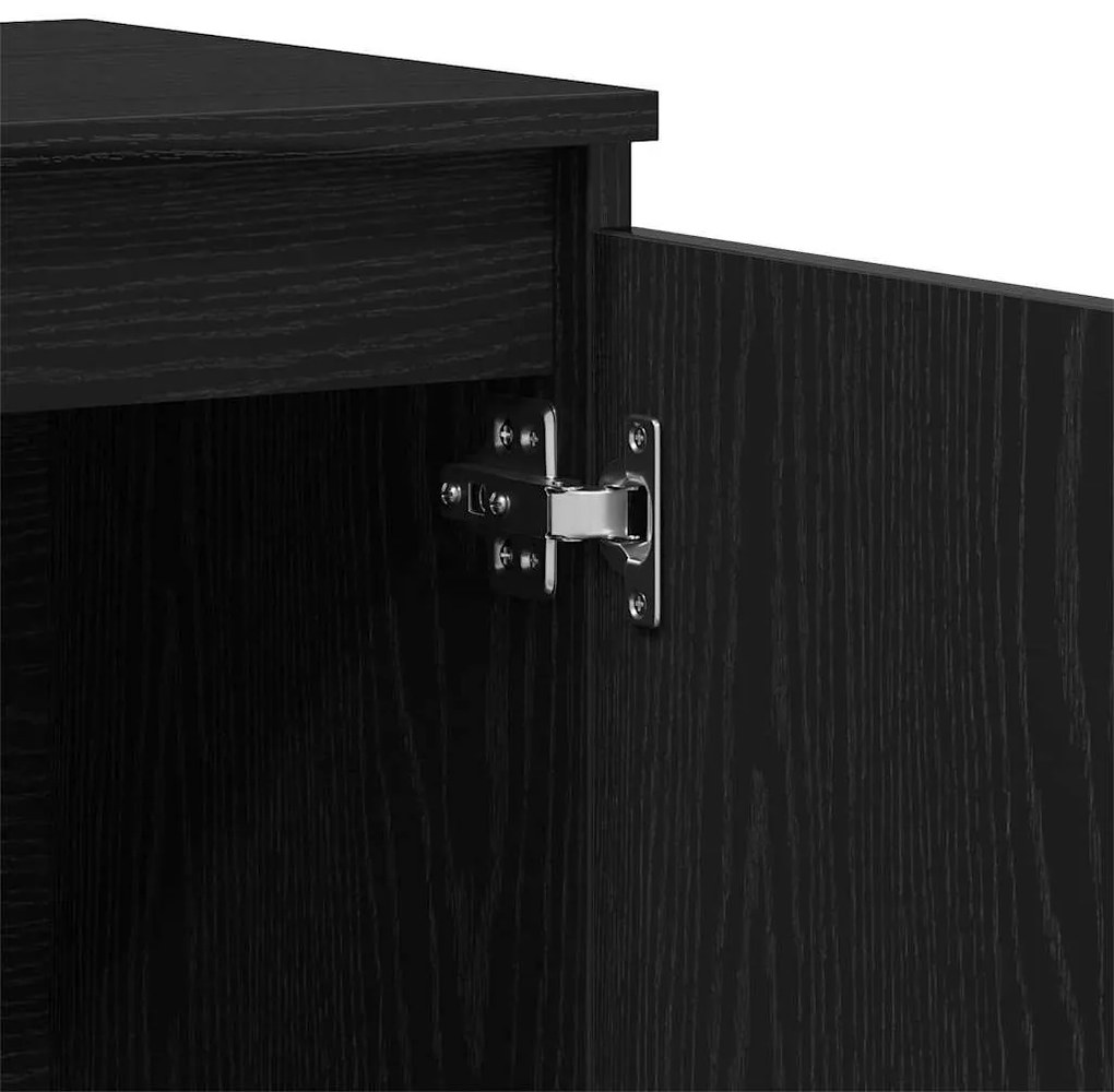 Sideboard vidaXL Carvalho Preto 101x35x60 cm em Madeira de Engenharia