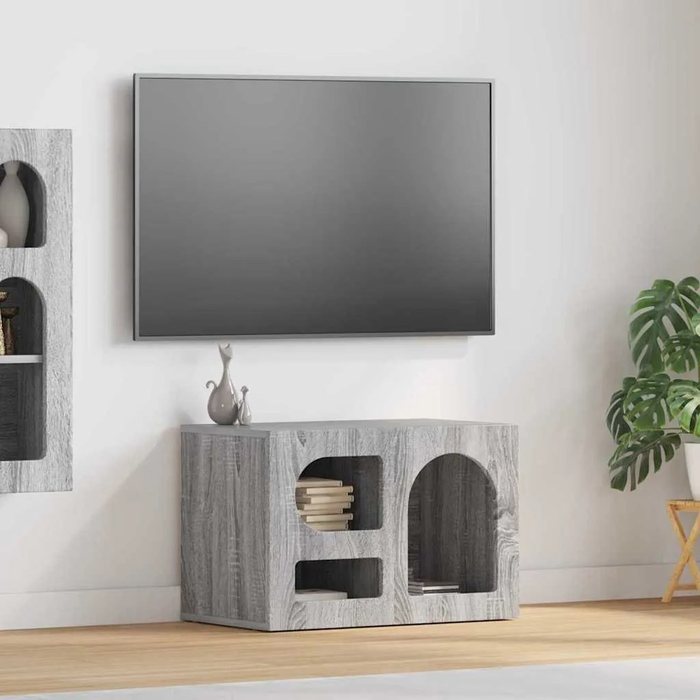 vidaXL Gabinete para TV Cinza Sonoma 60 x 35 x 40 cm