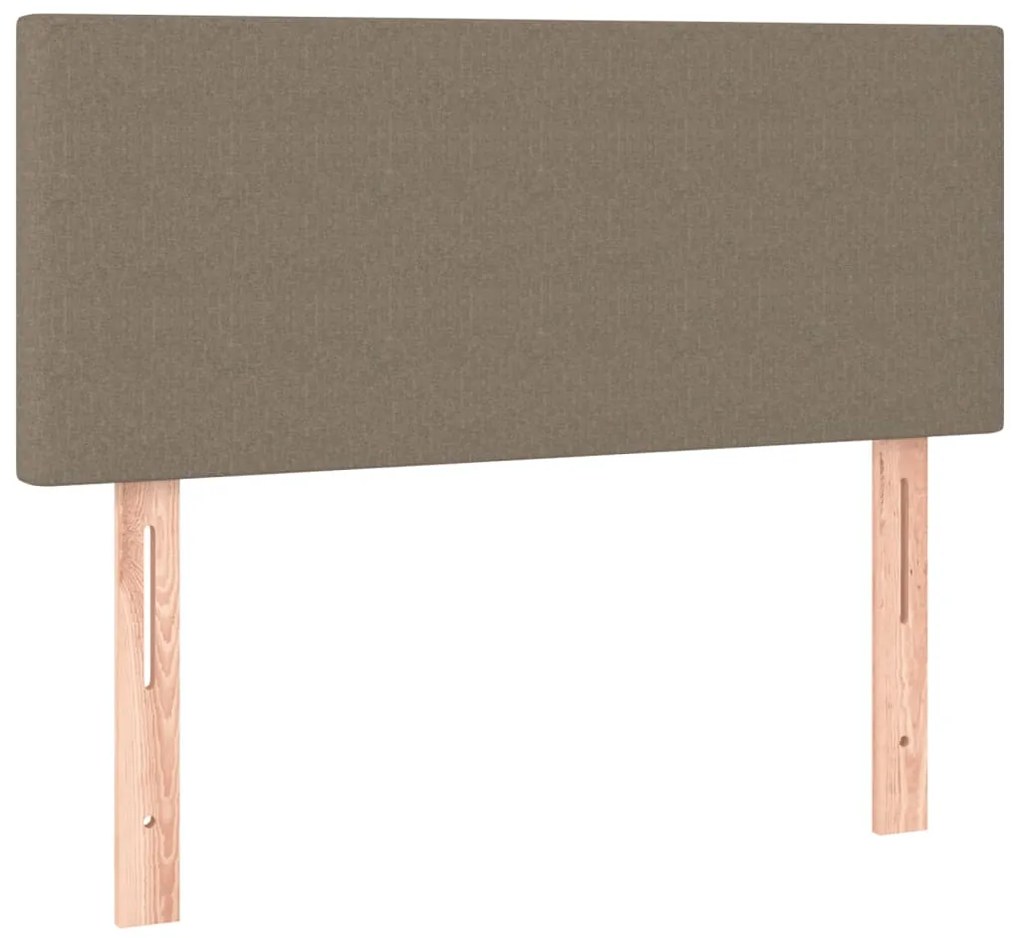 Cama box spring colchão/LED 120x190cm tecido cinza-acastanhado