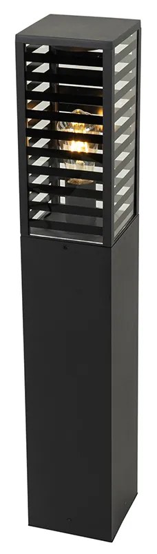 Candeeiro de pé moderno para exterior preto 80 cm IP44 - Reims Moderno