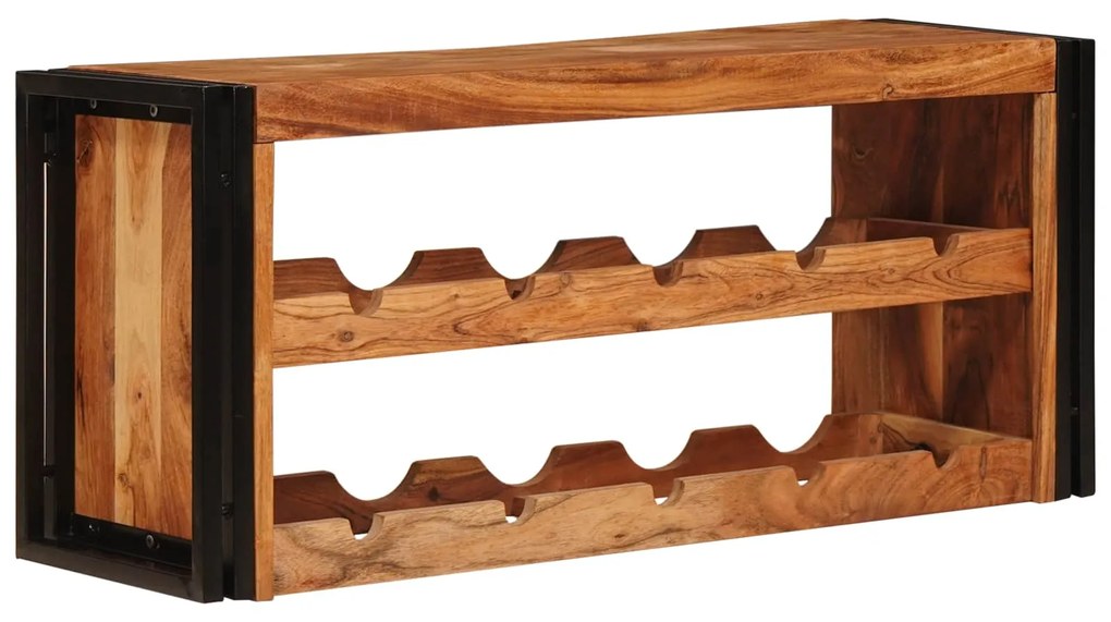 vidaXL Escorredor de Vinho 100 x 45 x 33 cm Madeira Sólida de Acácia