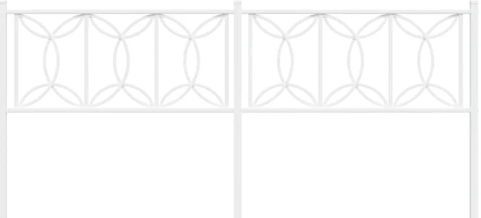 Cabeceira de cama 200 cm metal branco