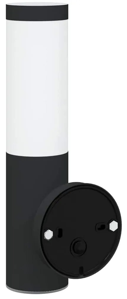 Luz de Parede Externa com Sensor Preto Aço Inoxidável IP44