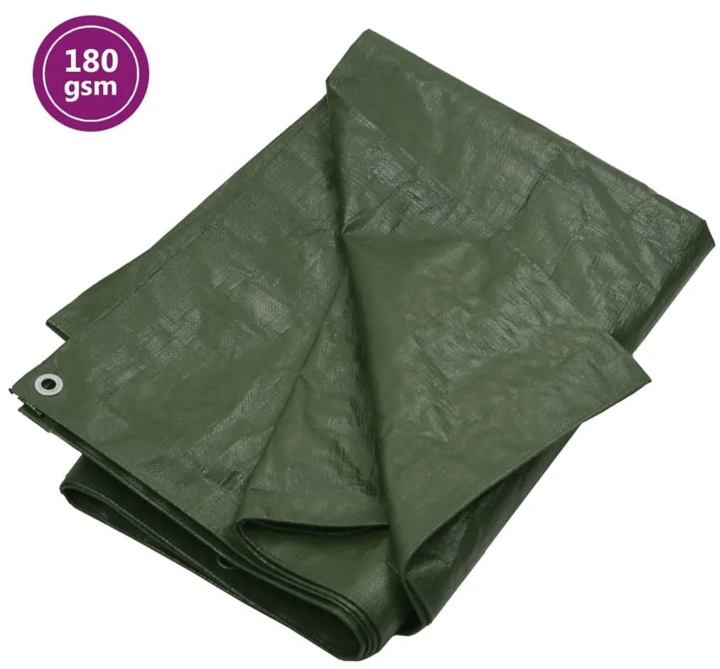 151537 vidaXL Lona 180 g/m² 4x8 m PEAD verde