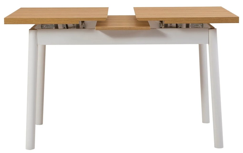 Conjunto de Mesa de Jantar Extensível e Cadeiras Oliver – Branco – Mes