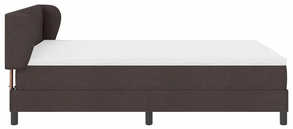 Cama Box com Colchão vidaXL Castanho 140x190 cm Tecido