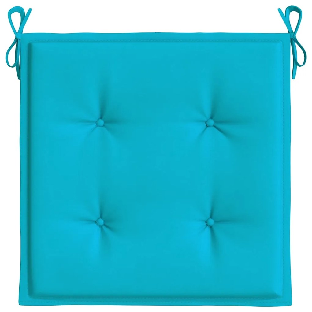 Almofadões p/ cadeira 2pcs 50x50x4cm tecido turquesa