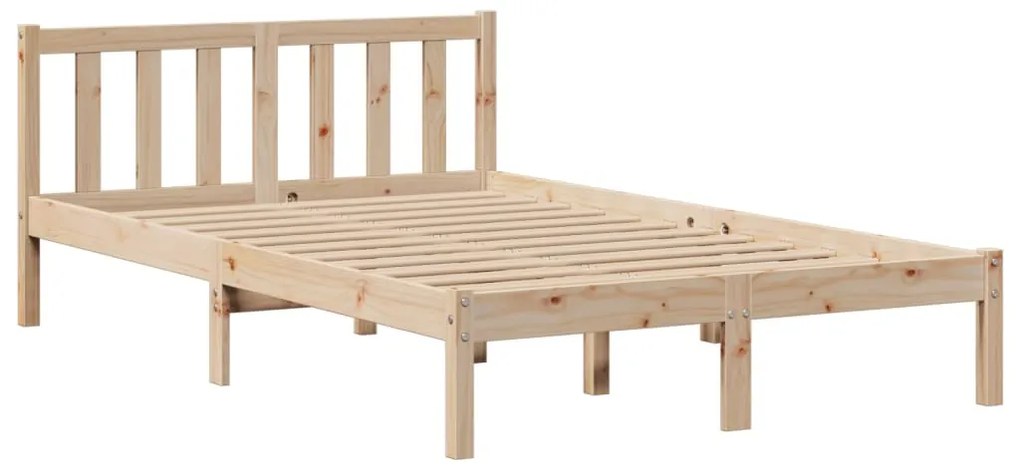 Cama com estante sem colchão 135x190 cm pinho maciço