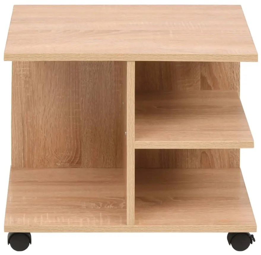 Estante com rodas 50x35x42 cm cor carvalho