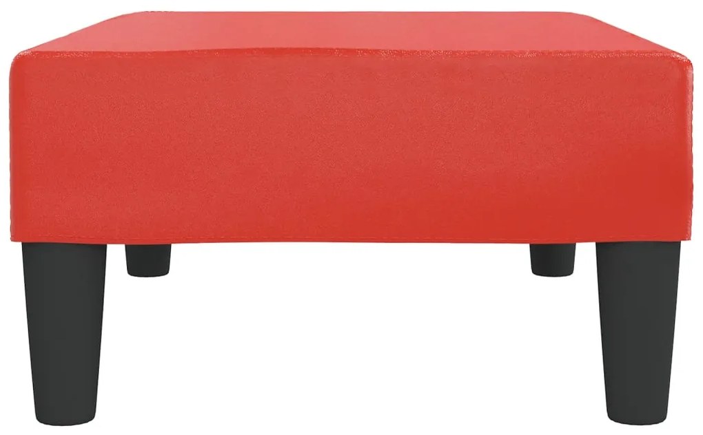 Apoio de pés 78x56x32 couro artificial vermelho