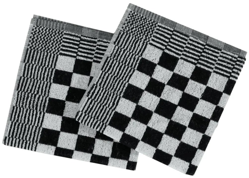 Conjunto de panos de cozinha 10 pcs algodão preto e branco
