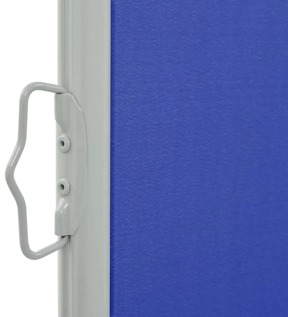 Toldo lateral retrátil para pátio 100x300 cm azul