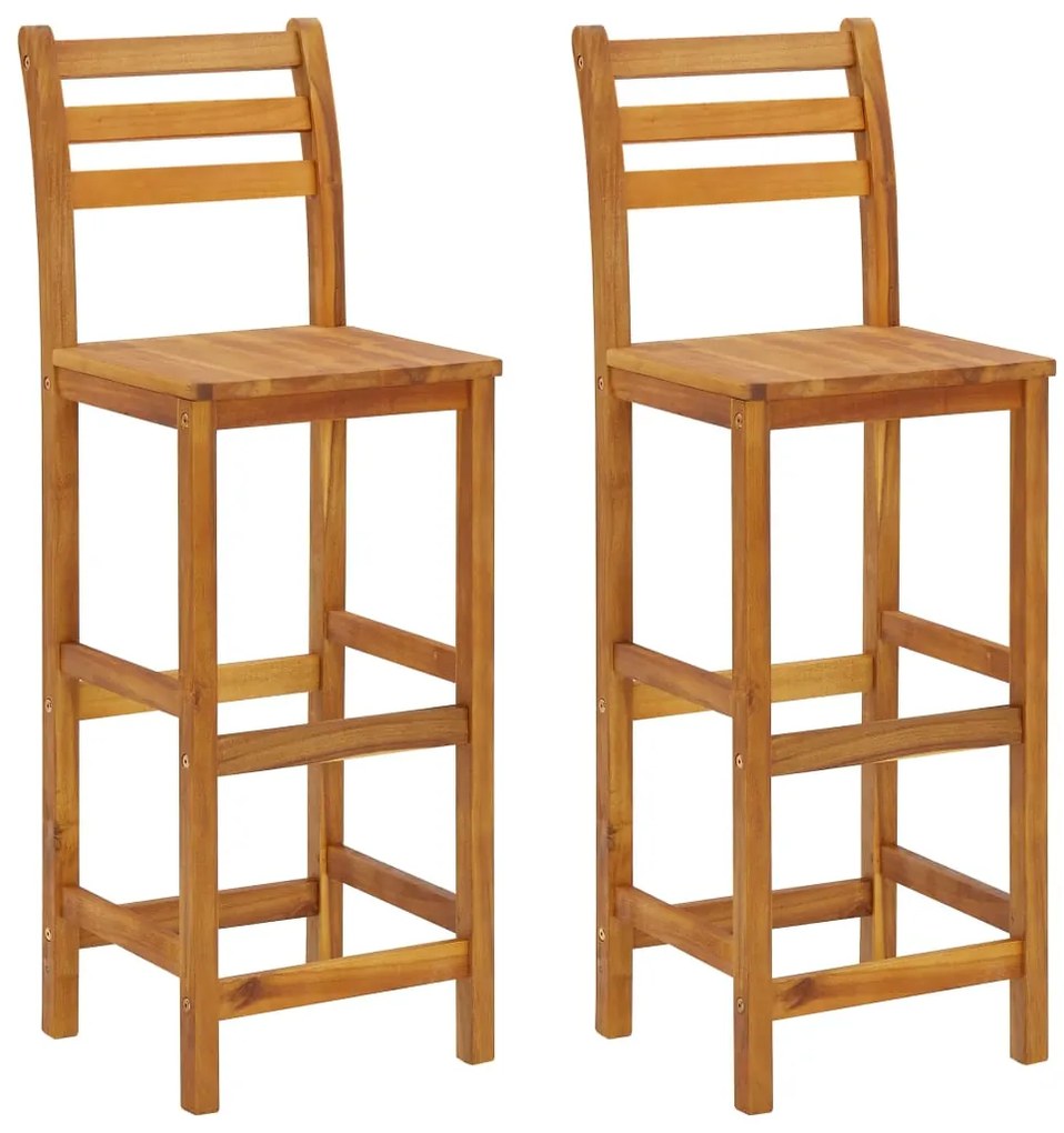 Conjunto de bar para jardim 3 pcs madeira de acácia maciça