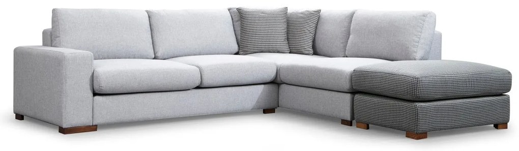 Sofá de Canto Loop – Cinzento Claro – 246 cm x 266 cm