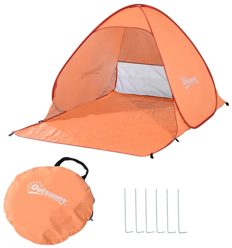 Outsunny Tenda pop-up instantânea e portátil com janelas Tipo de refúgio para piquenique, praia e acampamento com proteção UV