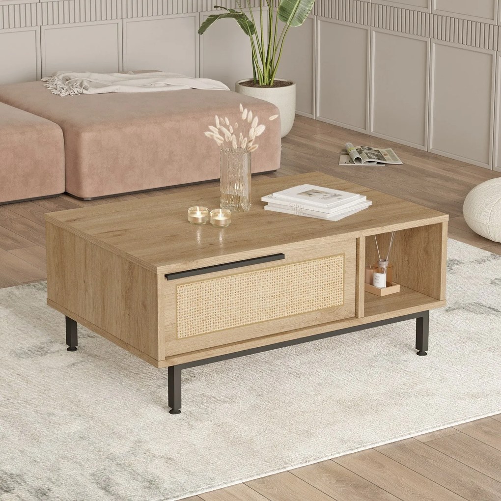 Mesa de Centro ON2 – Nogueira – 90x37,6x60 cm