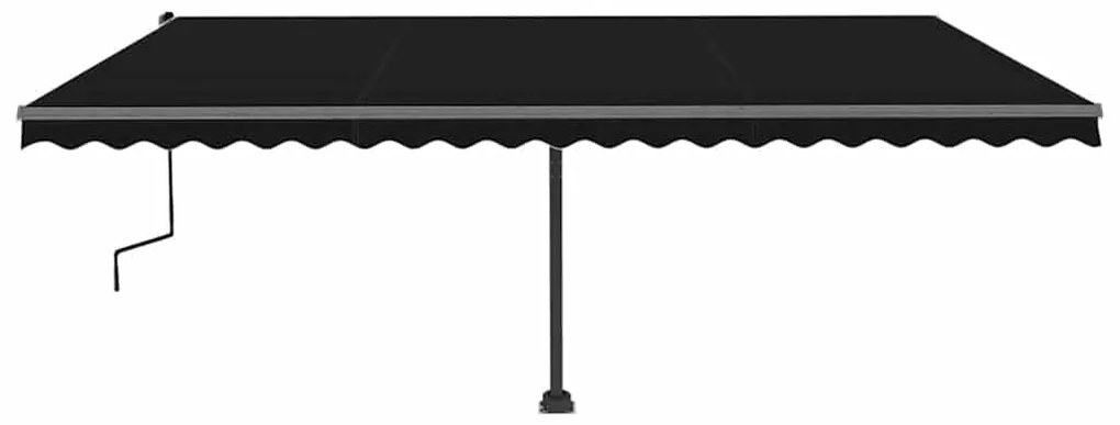 Toldo retrátil manual com LED 500x300 cm antracite