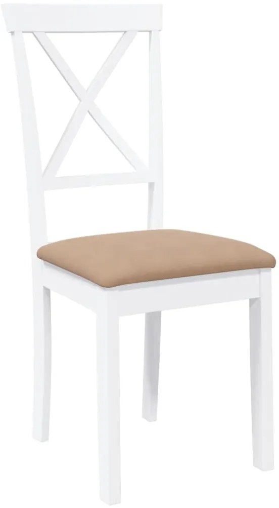 Cadeiras de jantar com almofadões 2 pcs madeira maciça branco