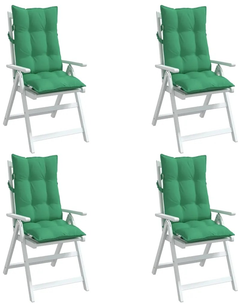 Almofadões p/ cadeira encosto alto 4 pcs tecido oxford verde
