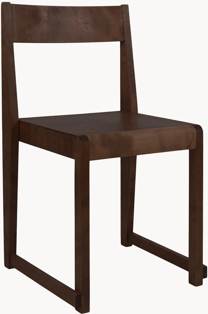 Cadeira de jantar em madeira de bétula 01