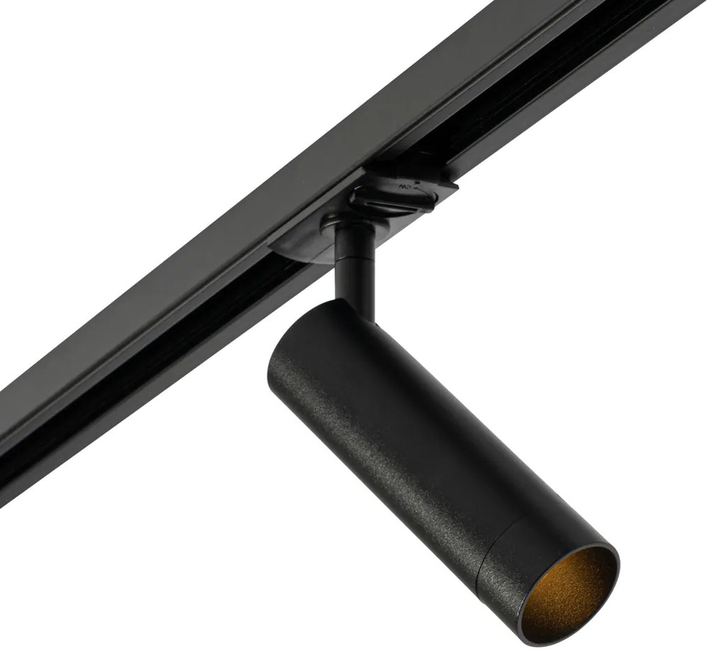 Projetores modernos pretos para sistema de calha monofásica de 35 mm - Iconic Jeana Luxe