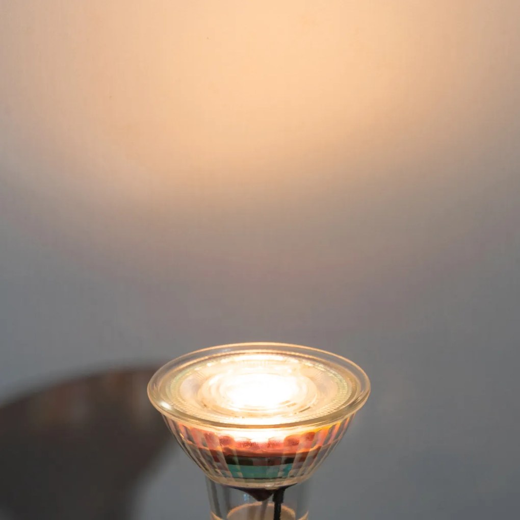 Conjunto de 5 lâmpadas LED GU10 50mm reguláveis em Kelvin transparentes 4,5W 345 lm 2000-2700K