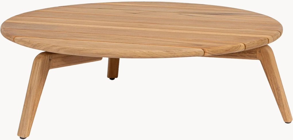 Mesa de centro redonda em madeira de teca para jardim Eularia