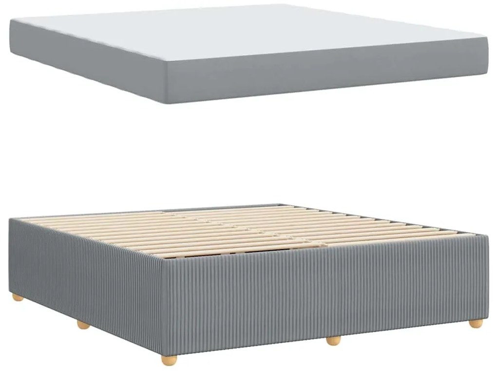 Estrutura da Cama Outros Cinzento-claro 180 x 200 cm tecido