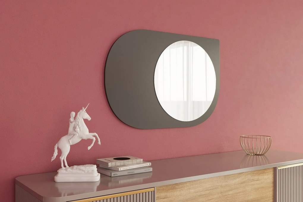 Espelho "Pubble" - 60 x 90 x 2,2 cm - Antracite - Design Moderno
