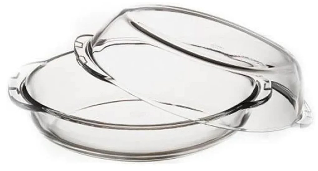 Assadeira com Tampa Borcam Oval 1800ml 34X19.5cm