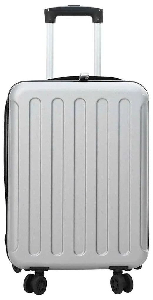 Mala Dobrável Casco Duro 20 polegadas Prateada 34x23x55.5 cm ABS