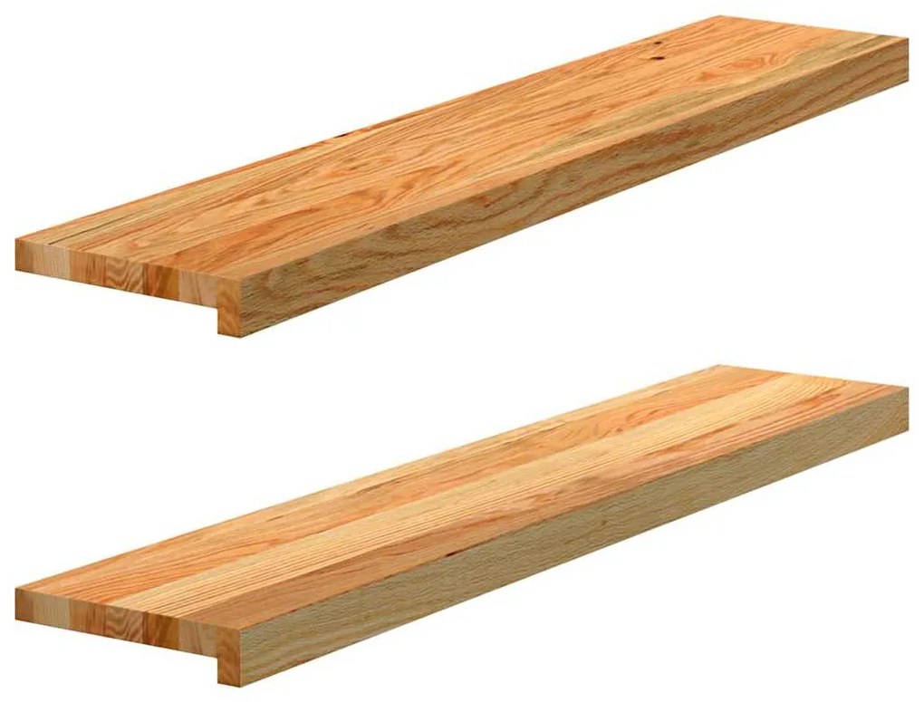 Soleiras da janela 2 pcs 100x20x2 cm carvalho castanho-claro