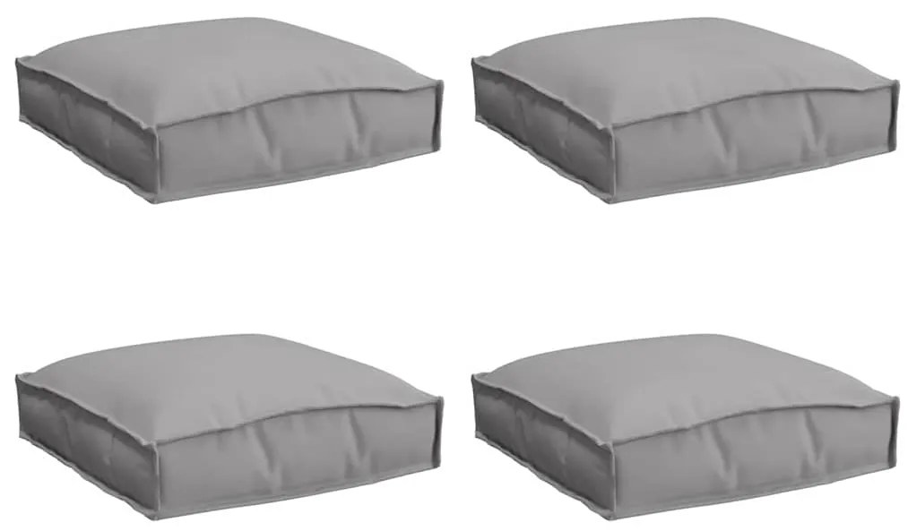 Almofadas de Palete para Assento 4 pcs Cinza 40x40x8 cm Tecido Oxford