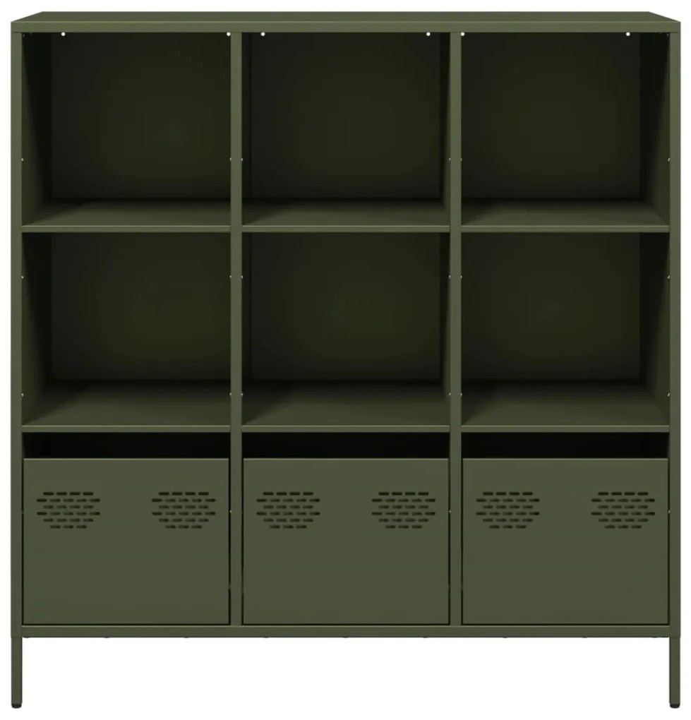 Móvel alto 101,5x39x103,5 cm aço verde azeitona