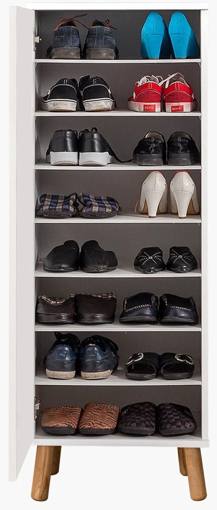 Conjunto de Mobiliário de Entrada Vegas – Branco/Antracite – Móvel par