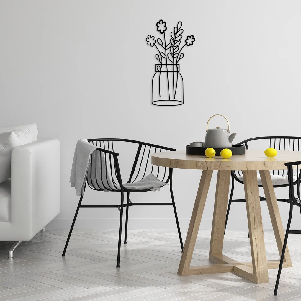 Acessório Decorativo de Parede Metal-469 – Preto – 40 x 70 cm