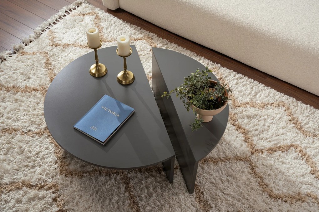 Mesa de Café Orion - Antracite - 90x30x60 cm & 85x35x30 cm
