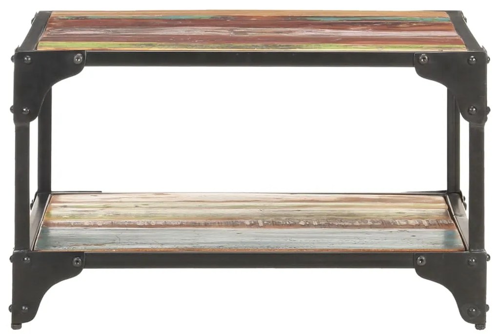 Mesa de centro 60x60x35 cm madeira recuperada maciça