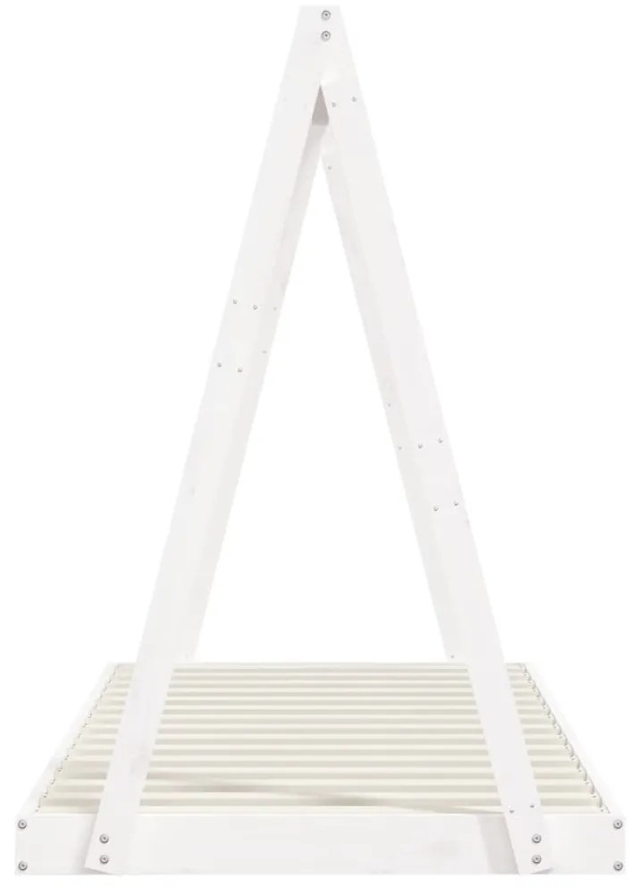 Estrutura de cama infantil 90x190 cm pinho maciço branco