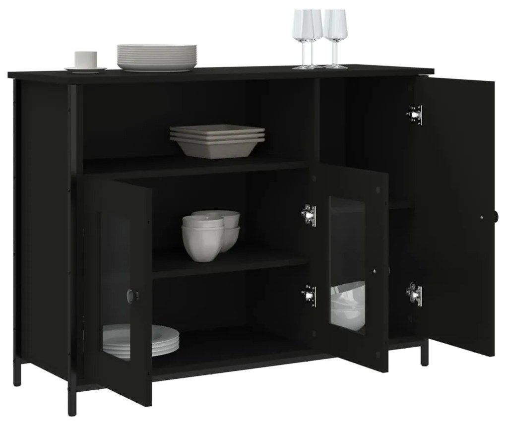 Aparador 100x35x75 cm derivados de madeira preto