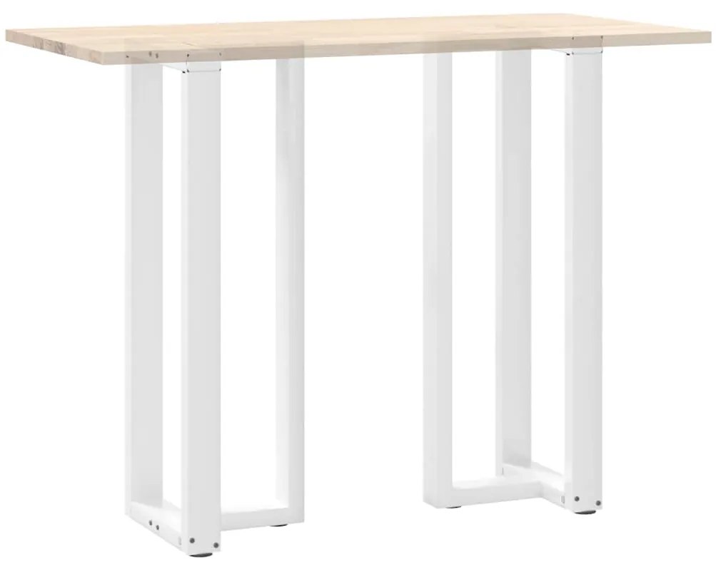 Pés de mesa de bar em forma de T, 2 peças, branco, 50x35x(110-111) cm,
