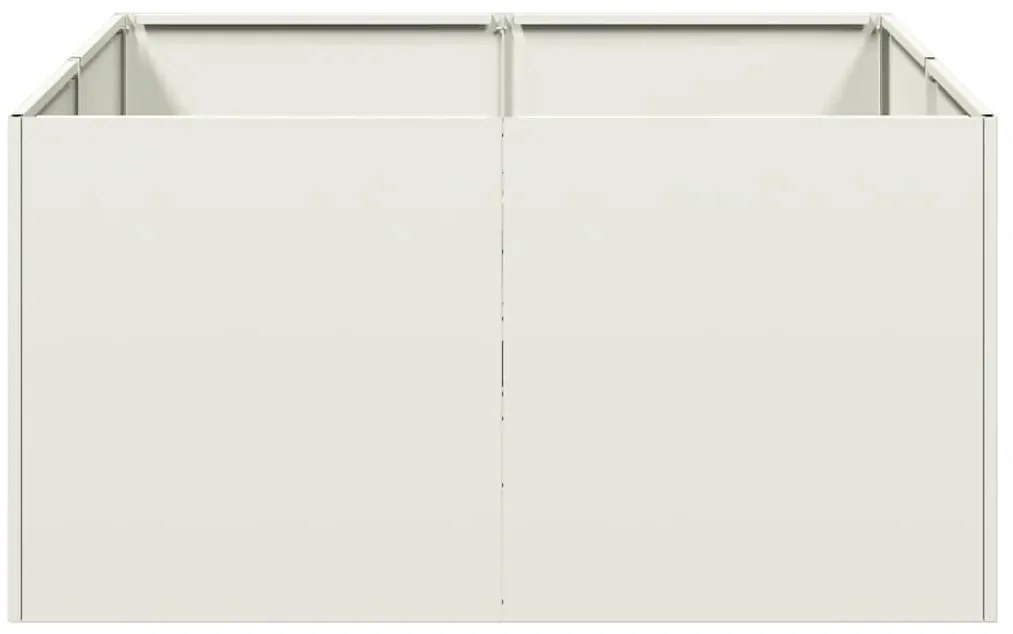 Vaso/floreira 80x80x40 cm aço laminado a frio branco