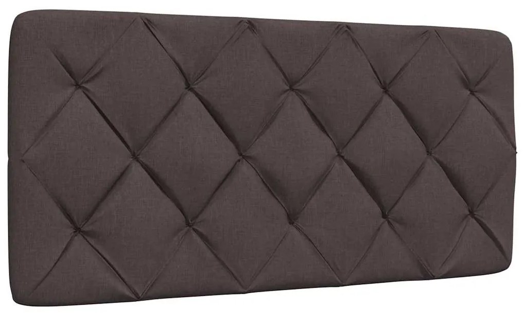 Cama com colchão 100x200 cm tecido castanho-escuro