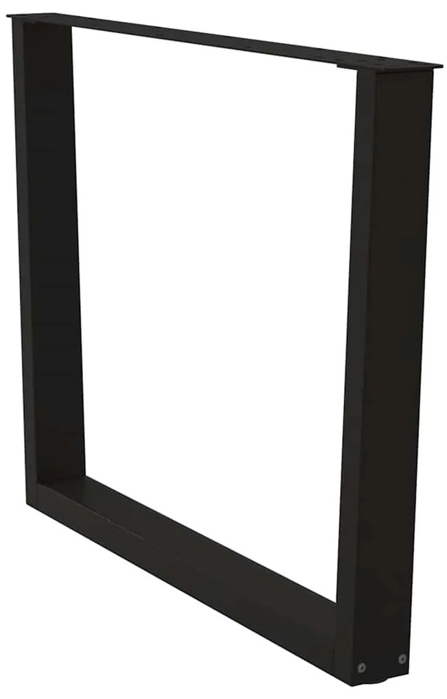 Pernas para mesa de jantar em V 3 peças, pretas, 100x(72-73,3) cm, aço