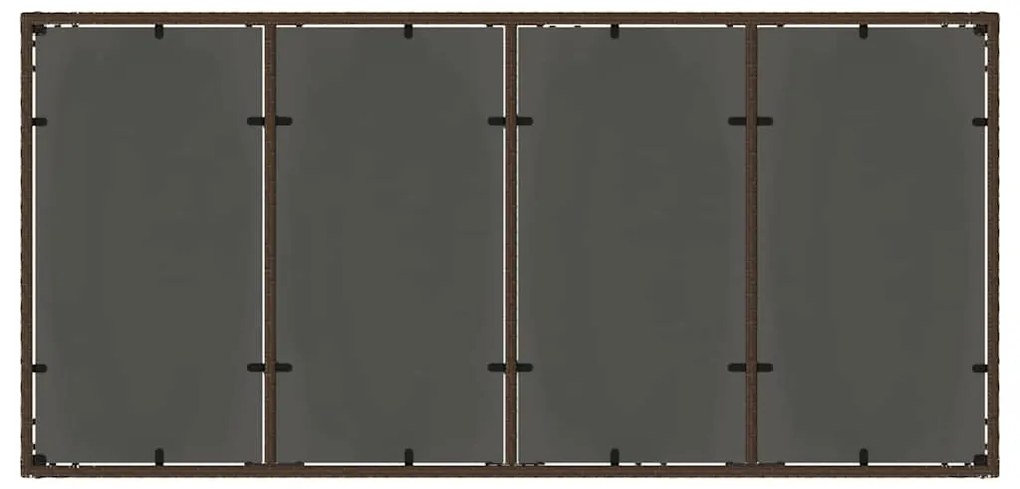Conjunto de Jantar para Jardim 9 pcs Castanho 190 x 90 x 75 cm
