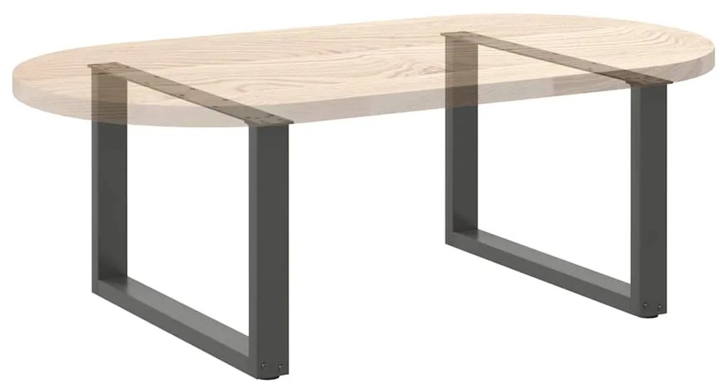 Pés para mesa de centro em forma de U, 2 peças, antracite, 60x (42-43)